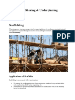 Scaffolding, Shoring & Underpinning: Applications of Scaffolds
