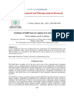 Synthesis of Schiff bases by organic free solvent method