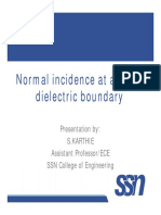 Normal Incidence at A Plane Dielectric Boundary