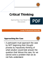 Critical Thinking Case Discussion Steps