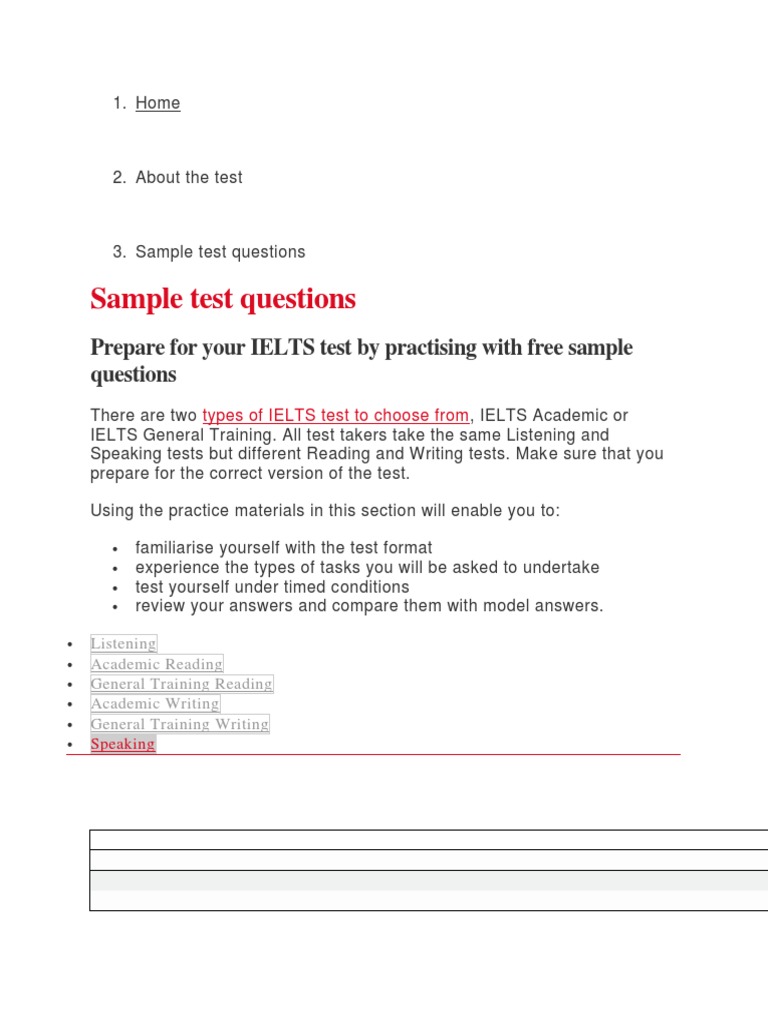IELTS Speaking Test Sample Questions | PDF | Language Arts & Discipline