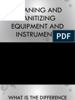 Cleaning and Sanitizing Equipment and Instruments
