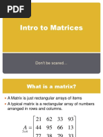 Intro To Matrices