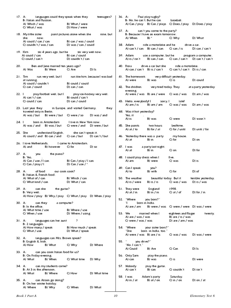 Grammar Tests-13 PDF | PDF | Language Arts & Discipline | Foreign ...