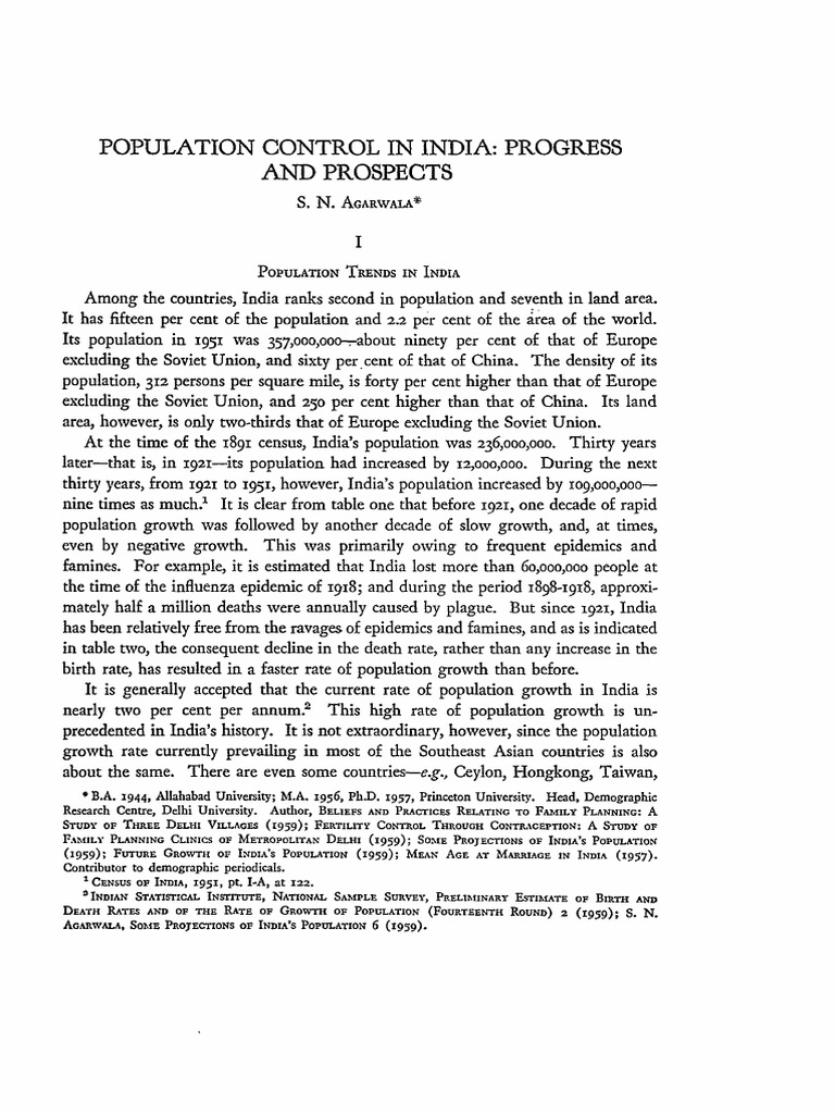 India Population Control: Trends & Future | PDF | Family Planning ...