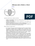 Aproximações e Diferenças Entre o Direito e a Moral