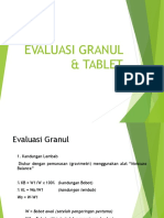 Evaluasi Granul & Tablet