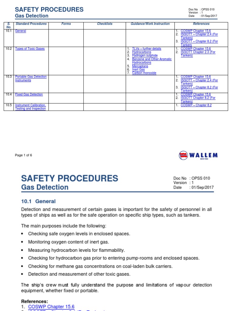 Gas Detection Procedures for Tankers | PDF | Oil Tanker | Hydrocarbons