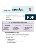 Lectura Importancia de La Evaluacion GRADO PREESCOLAR