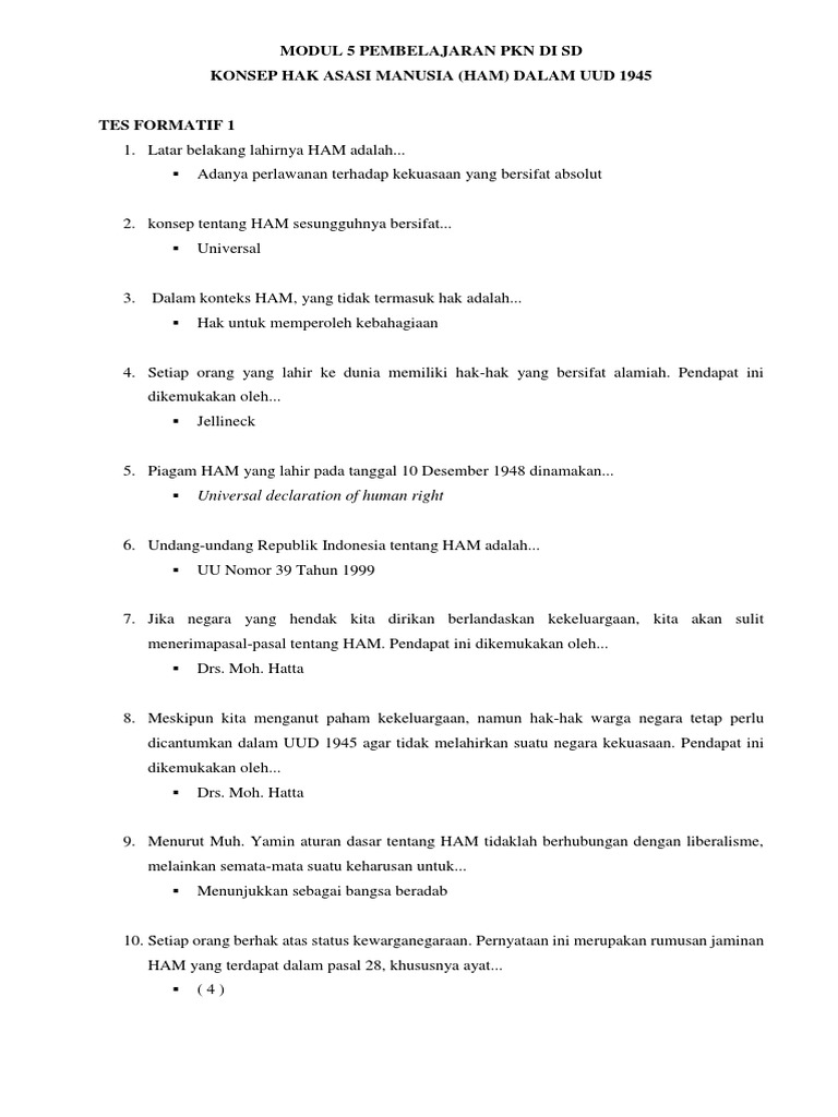 Tes Formatif Modul 5 Pkn