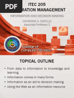 ITEC 205 Information Management: Information and Decision Making