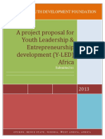 A Project Proposal For Youth Leadership & Entrepreneurship Development (Y-LED) Africa