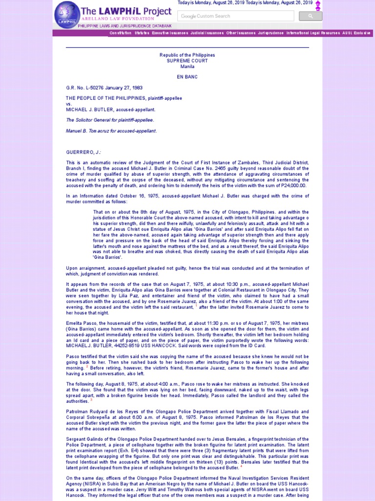 Supreme Court Ruling on Butler Murder Case | PDF | Miranda Warning ...