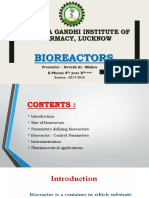 Mahatma Gandhi Institute of Pharmacy, Lucknow: Bioreactors