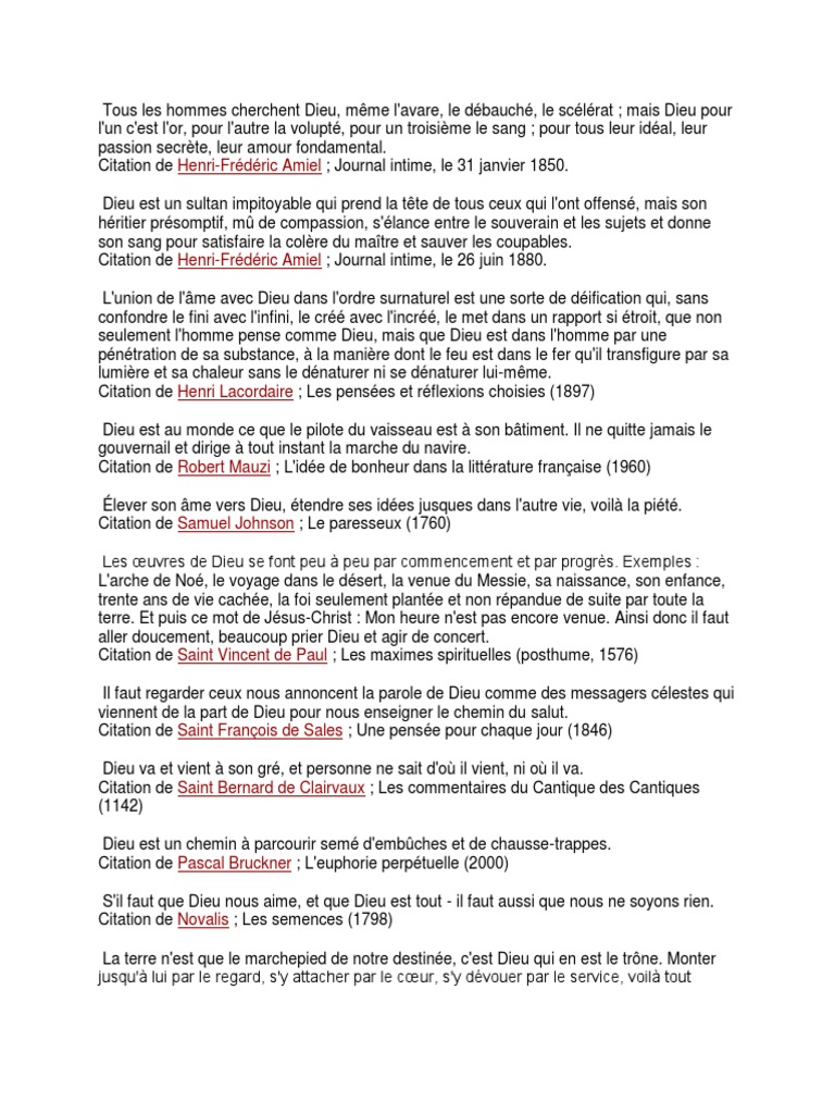 Henri Frederic Amiel Journal Intime Dieu