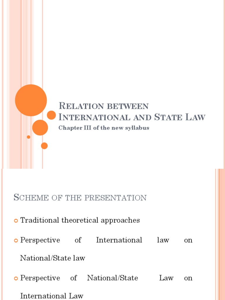 International Law Vs State Law | PDF | Treaty | Ratification