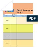 Courseguide For Kindergarten - Topic Weather