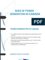 Sources of Power Generation in Canada