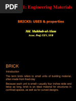 CEN 201: Engineering Materials: BRICKS: USES & Properties