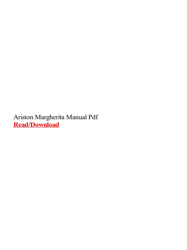 Ariston Margherita Manual PDF PDF Washing Machine Machines
