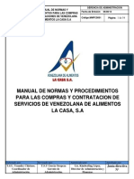 Manual de Normas y Procedimientos para Las Compras y Contratacion de Servicios