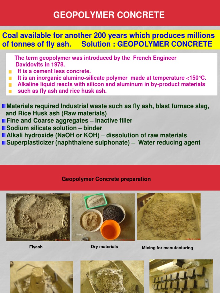 Geopolymer Concrete and Its Applications | PDF | Fibers | Concrete