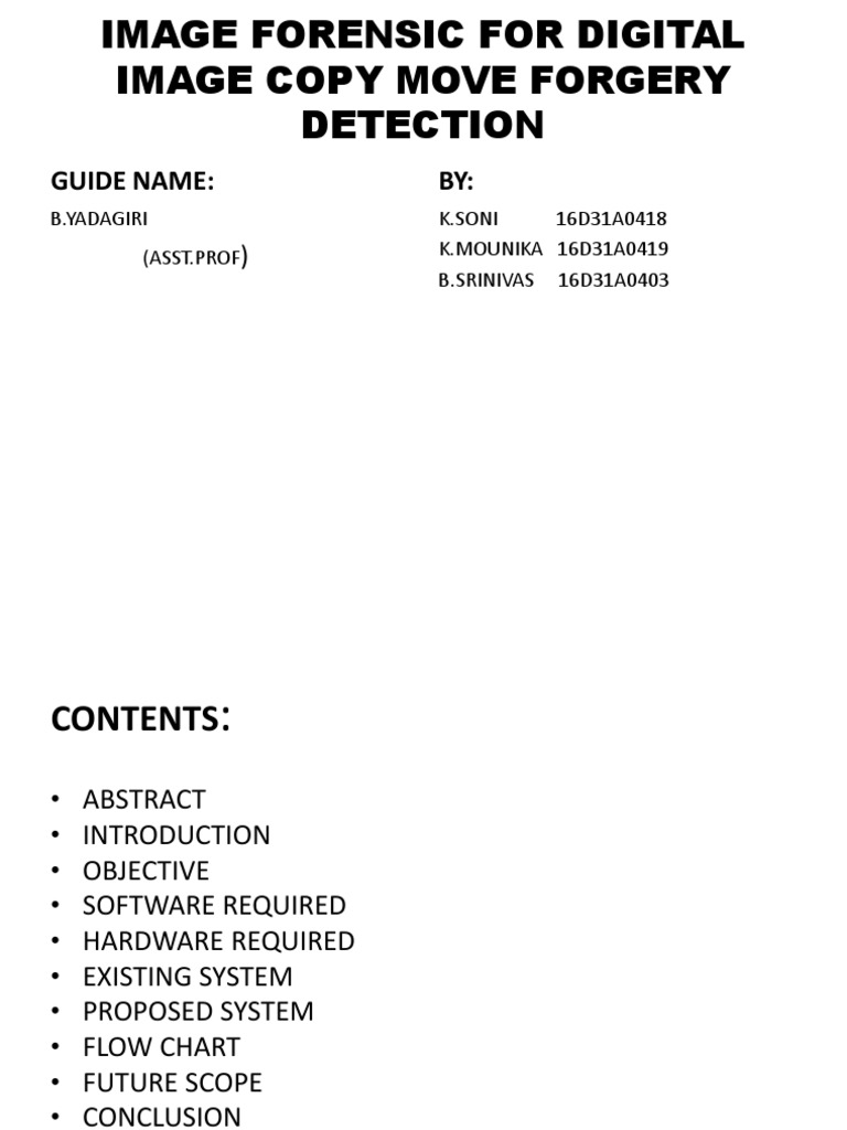 Copy Move Forgery Detection Guide | PDF | Digital Image | Image Editing