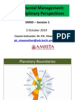 Environmental Management & Interdisciplinary Perspectives