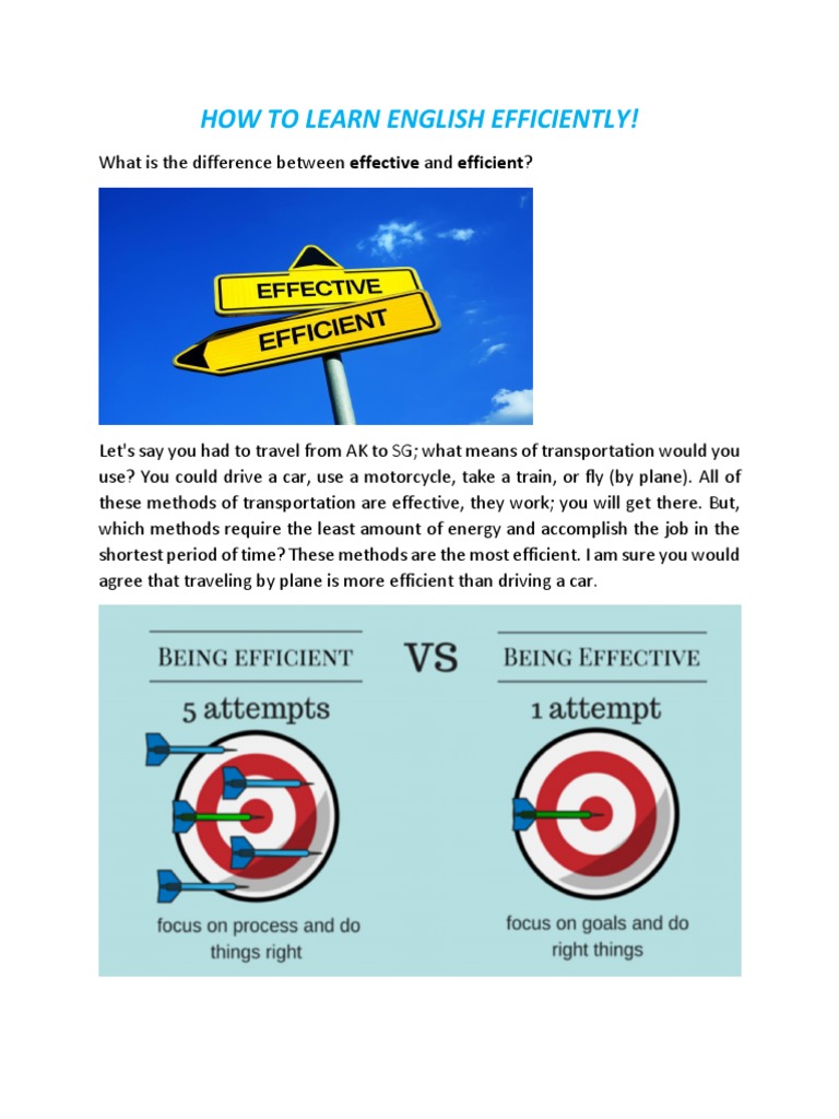 Efficient Strategies for Learning English | PDF | Vocabulary | English ...