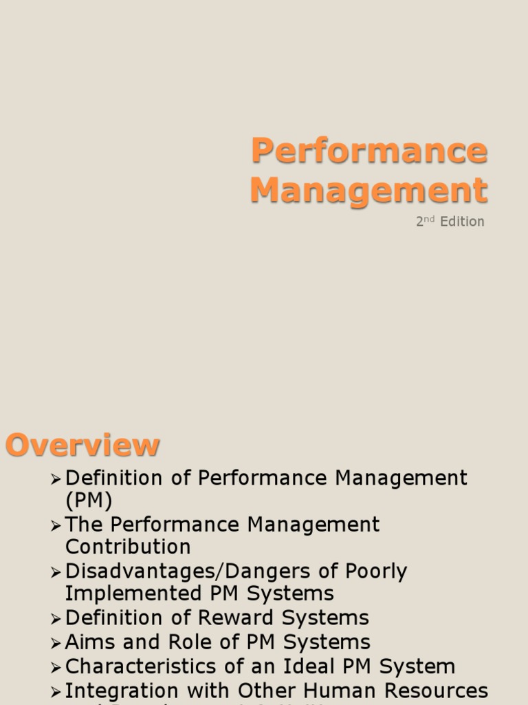 Performance Management: 2 Edition | PDF | Performance Appraisal | Human ...