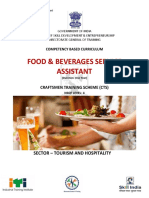 CTS Food and Beverages Service Assistant - CTS - NSQF-4 PDF