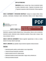 Programa Operación y Mantenimiento Electromecánico