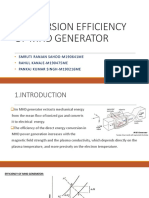 Conversion Efficiency of MHD Generator