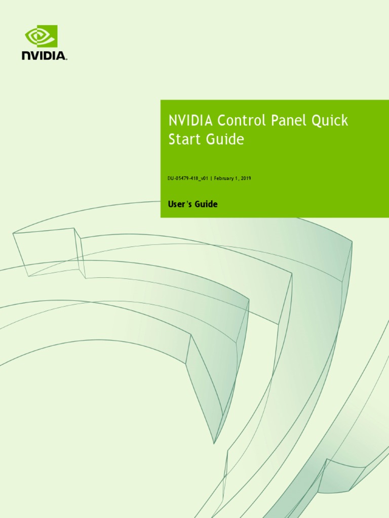 721 Nvidia Control Panel Quick Start Guide PDF | PDF | Graphics ...