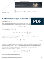 5.4 Entropy Changes in an Ideal Gas
