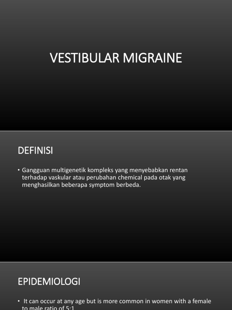 Vestibular Migraine PDF