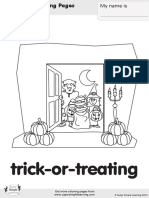 Trick or Treat Coloring Page PDF