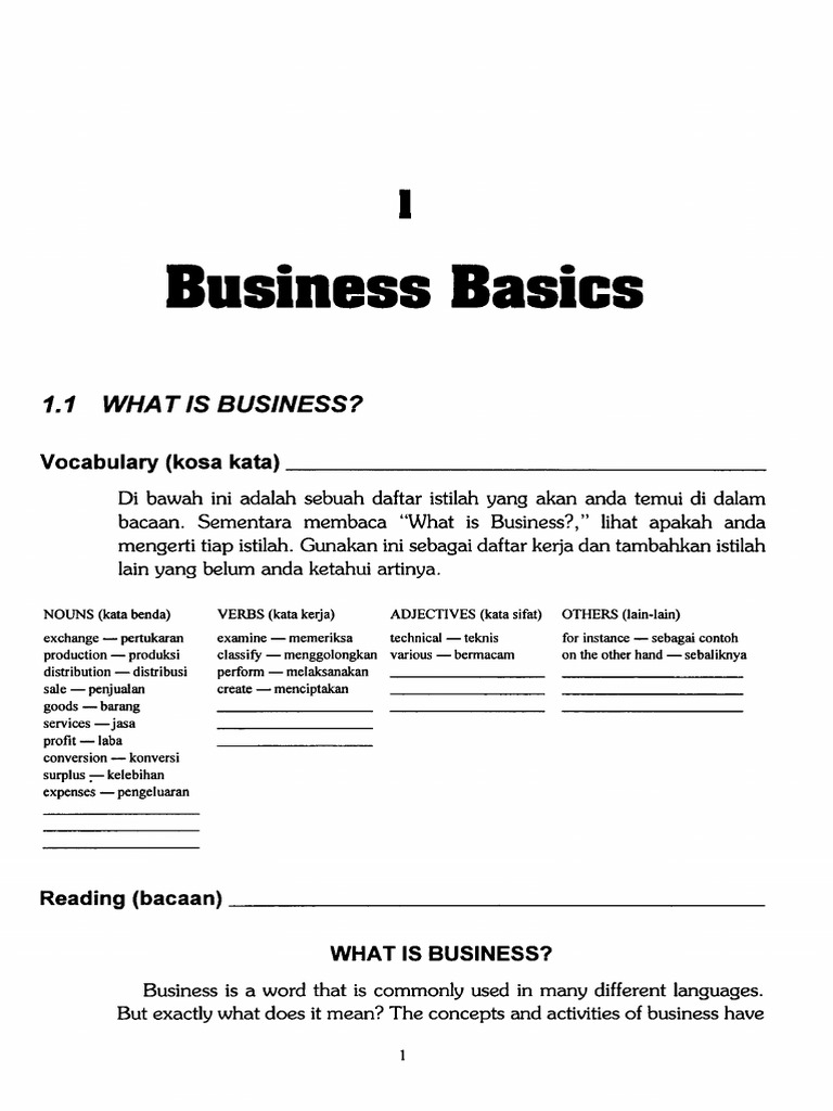 1 Business Basics PDF | PDF