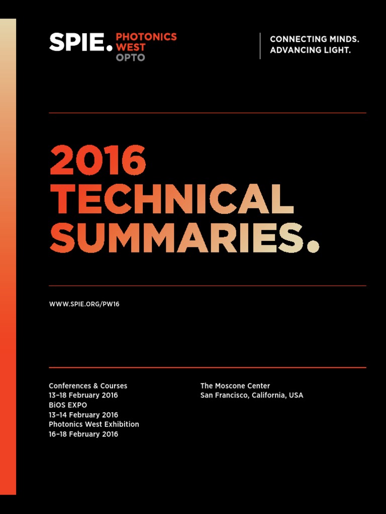 PW16 OPTO Abstracts LR | PDF | Photonics | Laser