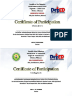 Certificate of Participation: Akle High School