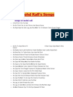 List of Mohd Rafi SONGS