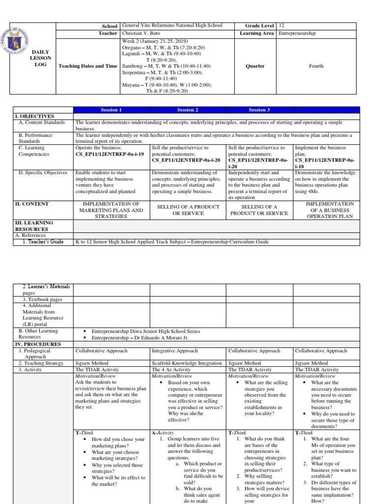 Entrep Week2 | PDF | Marketing Strategy | Marketing