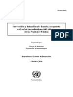 Prevención y Detección Del Fraude y Respuesta a Él en Las Organizaciones Del Sistema de Las Naciones Unidas