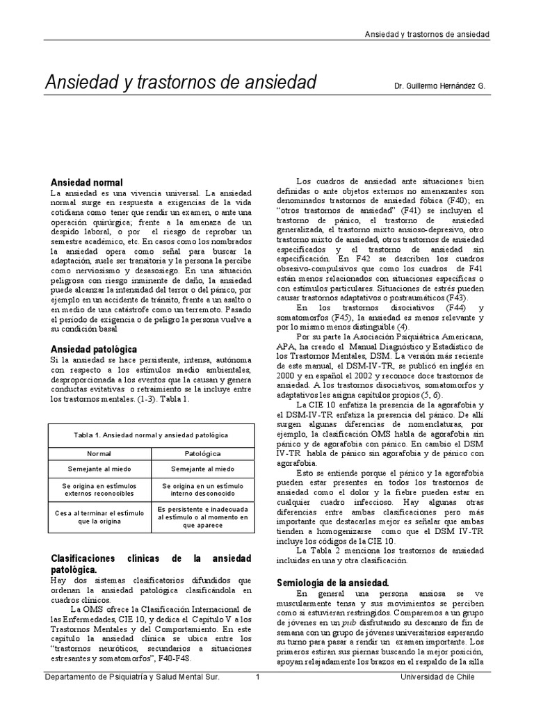 Ansiedad y Sus Trastornos PDF | PDF | Ansiedad | Trastorno de ansiedad