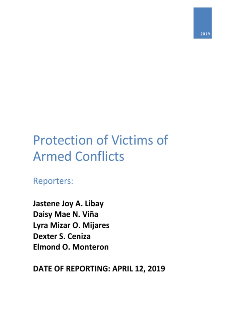 Protection of Victims in Armed Conflicts | PDF | Geneva Conventions ...