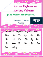 Mga Giya Sa Pagbasa Sa Alpabetong Cebuano