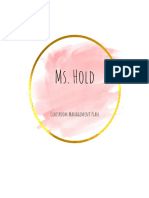 Ms. Hold: Classroom Management Plan