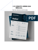 Contoh CV Kreatif