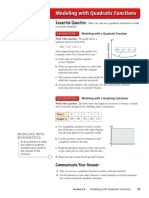 Modeling With Quadratic Functions 2.4: Essential Question