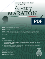 Convocatoria Medio Maratón Sedena 2019